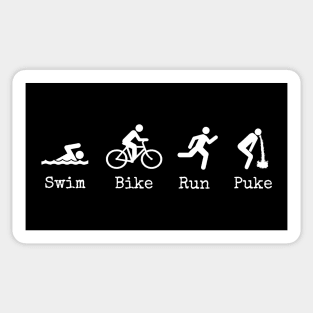 Swim, Bike, Run ... Puke Sticker